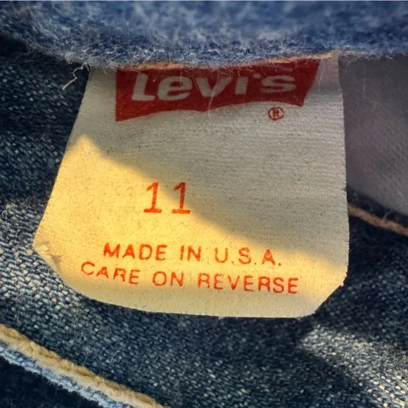 Vintage 1987 Levi's Blue Denim Jeans Size 11 (women’s 4) - Picture 12 of 15